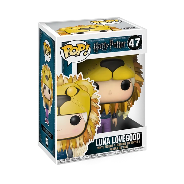 Luna Lovegood Lion Mask en su caja